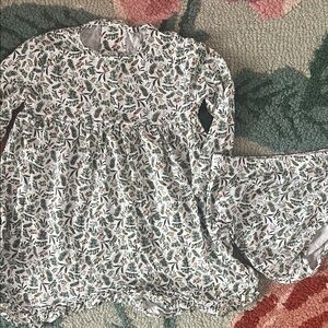 Magnetic Me Dress - Green and White Leaf Print